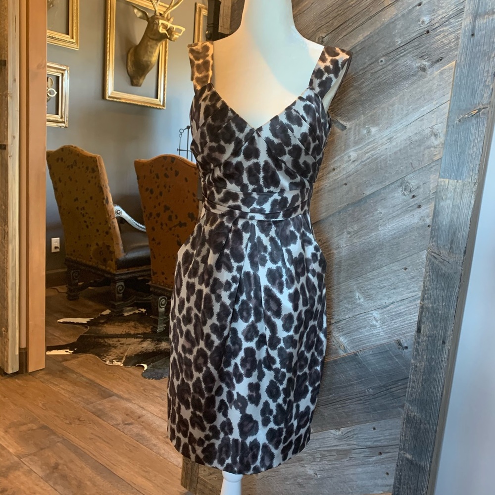 Kay Unger New York Dress Animal Print Cocktail